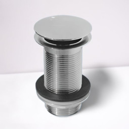 DWU60-CB Выпуск (60мм сливная решетка с "грибком") металлический без пробки и перелива с контргайко