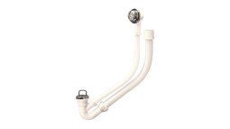 MRB4C Трап (1 1/2"х40мм) для ванн с переливом (L500ммхD25мм) с пластиковыми решетками, пробкой, гиб