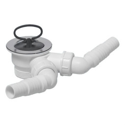 MRSKW2-WM Выпуск (70мм нержавеющая решетка) с пробкой и 2-мя адаптерами под углом для слива бытовой