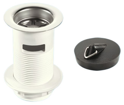 BSW1 Выпуск (60мм нержавеющая сливная решетка) с внутренним переливом, контргайкой и пробкой под це