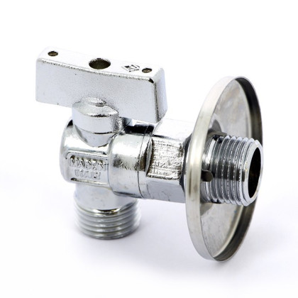 Кран угл 1/2-3/4 ш/ш с роз. Н/Ж 883 Bugatti