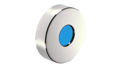 F32-CB Отражатель круглый (D85мм), металлический с прямоугольными гранями под 32мм трубу; цвет-хром