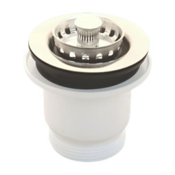 MRSKW3 Выпуск (70мм нержавеющая полированная решетка) со съемной фильтрующей решеткой-пробкой; высо