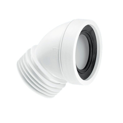 MRWC16 Фановая труба (L160мм) под углом 45° с манжетой; вход Ду=97-107мм, выход вставляется внутрь