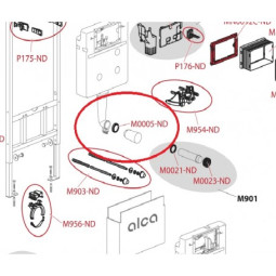 Alcaplast M-0005-ND Кольцо подвода воды A100