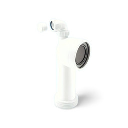 MRWC18 Фановая труба (L285мм) под углом 90° с манжетой и компрессионным отводом на 40мм; вход Ду=97