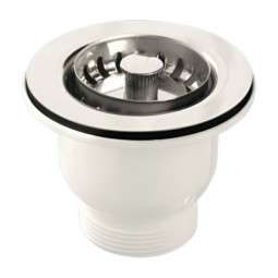 MRSKW5 Выпуск (85мм нержавеющая полированная решетка) с фильтрующей решеткой-пробкой; высота 70мм;