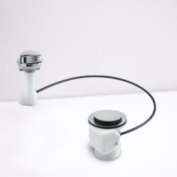 PUS70-CP Выпуск (70мм нержавеющая решетка) с автоматической (поворотного действия) пробкой; выход 1