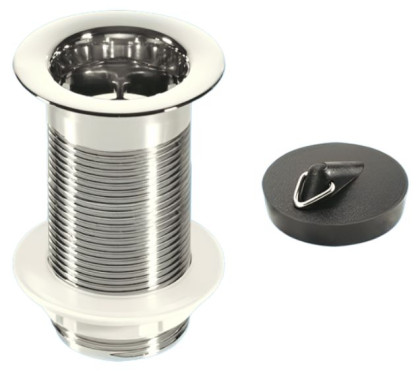 BW1A Выпуск (60мм сливная решетка) хромированный без перелива, с контргайкой и пробкой под цепочку;