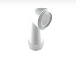 WC-MAC11L Фановая труба (L240мм) под углом 90° с манжетой; вход Ду=97-107мм; выход вставляется внут