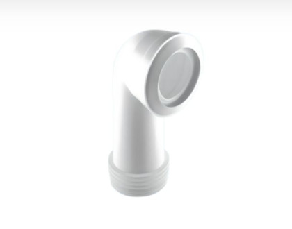 WC-MAC11L Фановая труба (L240мм) под углом 90° с манжетой; вход Ду=97-107мм; выход вставляется внут