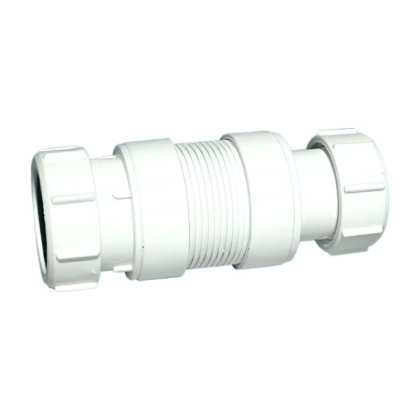 MFLEX-32-40C Труба гофрированная раздвижная (L130-180мм, D50мм); вход/выход компрессионный Ду=32мм/