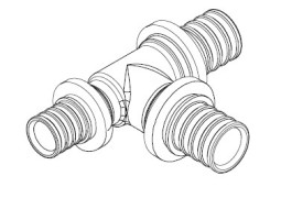 Rehau Тройник перех. 25-25-20 MX латунь