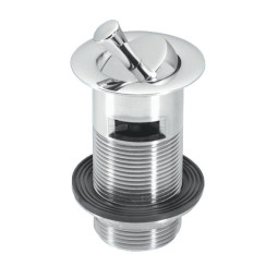 BW60SPH-CB Выпуск (60мм сливная решетка) металлический с внутренним переливом, контргайкой и вертящ