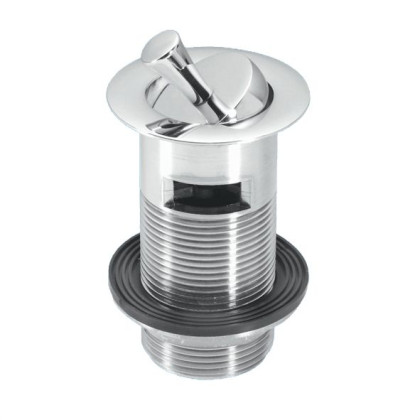 BW60SPH-CB Выпуск (60мм сливная решетка) металлический с внутренним переливом, контргайкой и вертящ