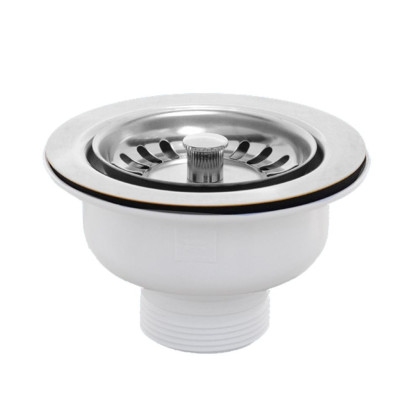 MRSKW7 Выпуск (113мм нержавеющая полированная решетка) с фильтрующей решеткой-пробкой; высота 70мм;