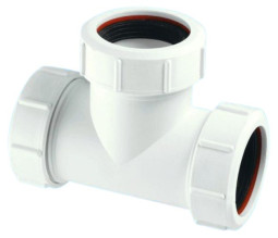 32E-WH Тройник компрессионный Ду=32ммхДу=32ммхДу=32мм; цвет-белый