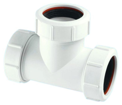 32E-WH Тройник компрессионный Ду=32ммхДу=32ммхДу=32мм; цвет-белый