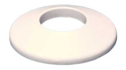 F50S Отражатель круглый (D75мм), неглубокий под 50мм трубу; цвет-белый
