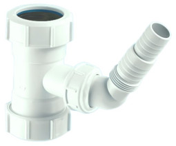 32EWM Муфта компрессионная Ду=32ммхДу=32мм с адаптером для подключения слива бытовой техники; цвет-