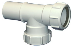 32F-WH Тройник компрессионный Дн=32ммхДу=32ммхДу=32мм; цвет-белый