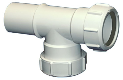 32F-WH Тройник компрессионный Дн=32ммхДу=32ммхДу=32мм; цвет-белый