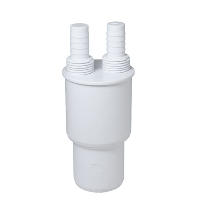 WFH-CON4050  Адаптер для подключения слива с 2-мя прямыми отводами; вход Дн=14мм/ 1/2"«папа», выход