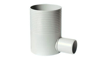 FD110-50 Водостокнапольный (без гидрозатвора); высота 78-158мм; вход Дн=110мм, выход Дн=50мм