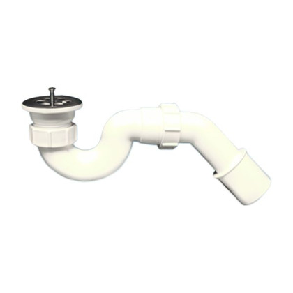 MRS1 Сифон трубный P/S-образный (1 1/2"х40мм) для поддона (сливное отверстие 50-60мм) с выпуском и