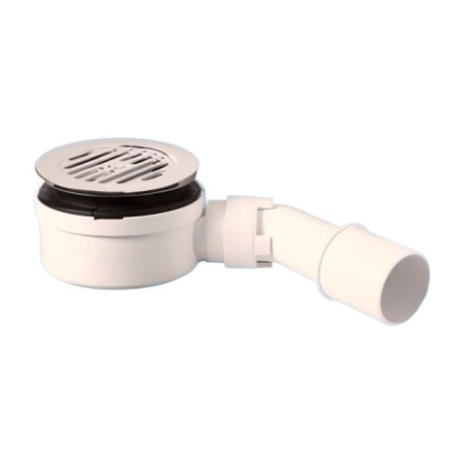 MRS10CSP Сифон бутылоч.для поддона (сливное отверстие 90-100мм) с выпуском (D105мм, креп.винты М5х4