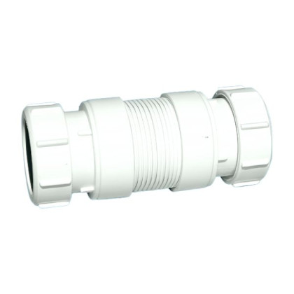 MFLEX-40C Труба гофрированная раздвижная (L124-173мм, D50мм); вход/выход компрессионный Ду=40мм