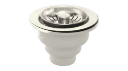 MRSKW7CL Выпуск (113мм нержавеющая полированная решетка) с фильтрующей решеткой-пробкой тип-"кнопка