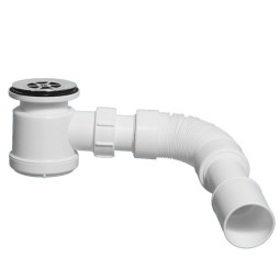 MRS2CB-F Сифон бутылочный для поддона (сливное отверстие 50-60мм) с латунными выпуском (D70мм, H35м