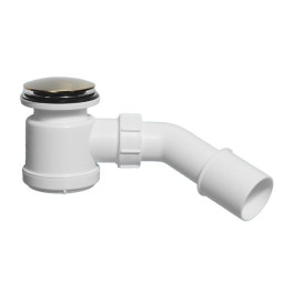 MRS2CL-AB Сифон бутылочный для поддона (сливное отверстие 50-60мм) с латунными выпуском (D70мм, H35