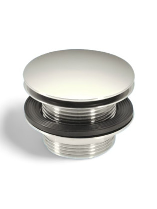 CBW70-CB Выпуск (70мм решетка и пробка тип-"кнопка") металлический без перелива с контргайкой; высо