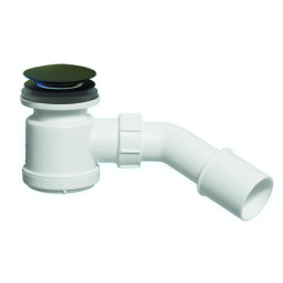 MRS2CL-MBL Сифон бутылочный для поддона с выпуском (H92мм; латунь выпуск/пробка тип-"кнопка" D70,h