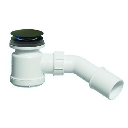 MRS2CL-MBL Сифон бутылочный для поддона с выпуском (H92мм; латунь выпуск/пробка тип-"кнопка" D70,h