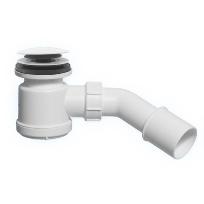 MRS2CL-WH Сифон бутылочный для поддона (сливное отверстие 50-60мм) с латунными выпуском (D70мм, H35