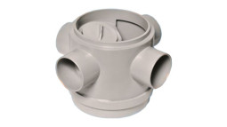 MRFG1 Трап (100ммх50мм) напольный; высота 130мм; 3 входа и 1 выход Ду=50мм под клеевое соединение