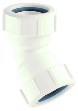 40B-WH Отвод на 135° компрессионный Ду=40ммхДу=40мм; цвет-белый