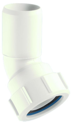 40D-WH Отвод на 135° компрессионный Ду=40ммхДн=40мм; цвет-белый