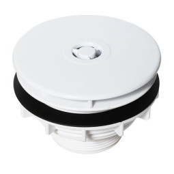 MRSW4-WH Выпуск D113мм с фильтрующей решеткой, "грибком" (дизайн "мерседес") и контргайкой для подд