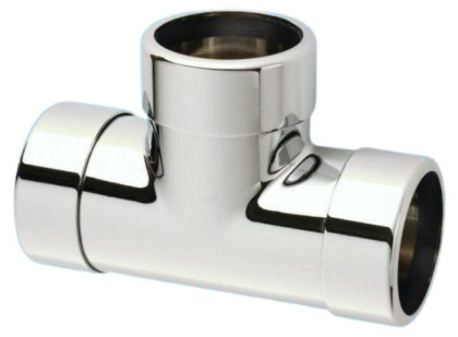 40E-CB Тройник латунный компрессионный Ду=40ммхДу=40ммхДу=40мм; цвет-хром