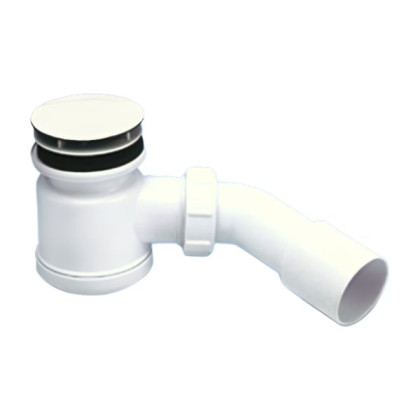 MRS3W Сифон бутылочный для поддона (сливное отверстие 50-75мм) с выпуском (D80мм, H33мм) и "грибком