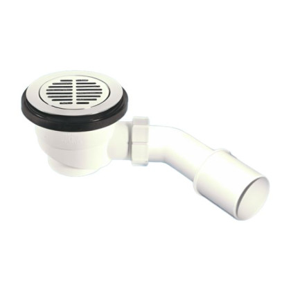 MRS4-CPBP Сифон бутылочный для поддона (сливное отверстие 90-100мм) с латунными выпуском (D113мм, H