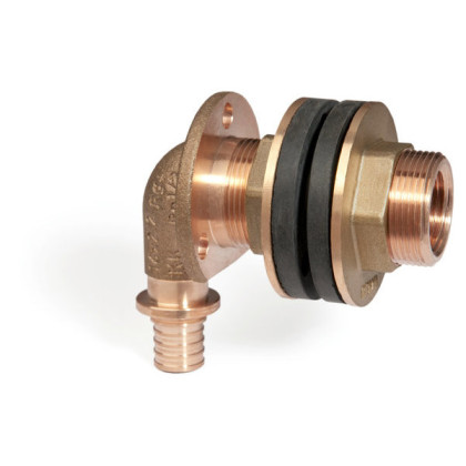 Rehau Уголок наст. для подсоед. к монтажн.узлам 16-Rp 1/2x55 RX бронза+