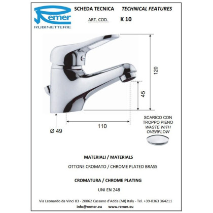 См-ль д/ум-ка REMER Kiss + д/клапан RR K10