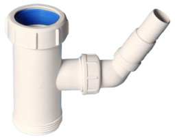 40EWM Муфта компрессионная Ду=40ммх1 1/2"«папа» с адаптером под углом для подключения слива бытовой