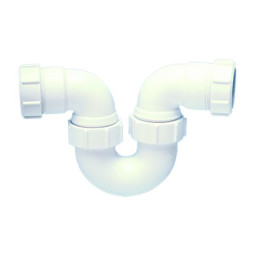 MRT32-50 Сифон трубный Р-образный (50ммх50мм); вход/выход горизонтальный компрессионный Ду=50мм