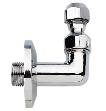 CUц Уголок ½"ш×10ц на шарнире хром 1221210 RR